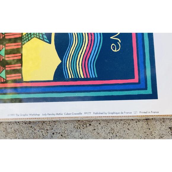 1991 Framed Prints Made Haiti Graphique de France Graphic Elephant Polar Bear - Picture 8 of 12